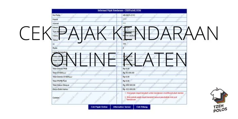 Cara Hitung Biaya Pajak Kendaraan Tahunan di Klaten Secara Online: Panduan Lengkap Bebas Stres